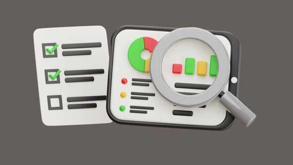 3D Animation of Audit Data on Paper and Tablet, Elements Motion ...