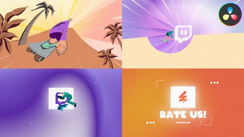 Animated Skateboard Logo Reveal with Dynamic Cartoon Style