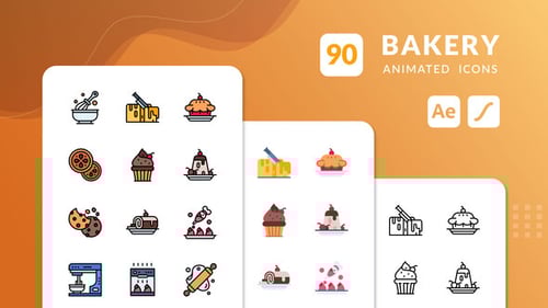 Bakery Animated Icons | After Effects