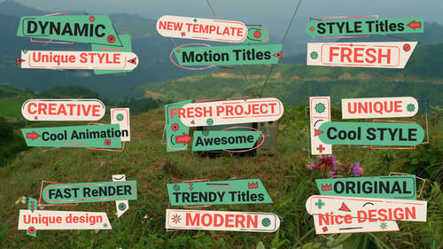Dynamic Motion Graphics Lower Thirds Titles Pack
