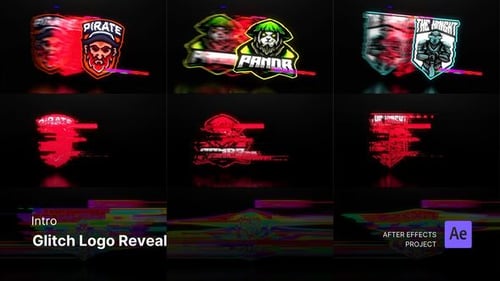Intro/Opening - Glitch Logo Reveal After Effects Project Files