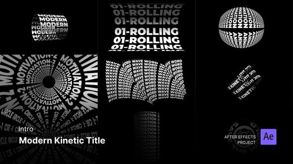 Intro Countdown - Modern Kinetic Title After Effects Project Files ...
