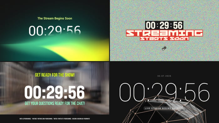 Dynamic Live Stream Countdown Timers Pack, Broadcast Packages ft. timer ...