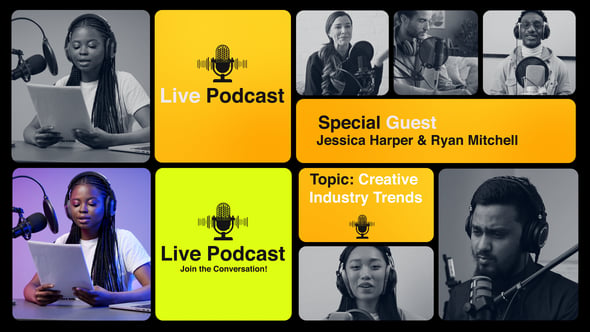 Dynamic Multi-Screen Podcast Opener with Guest Titles, Openers ft ...