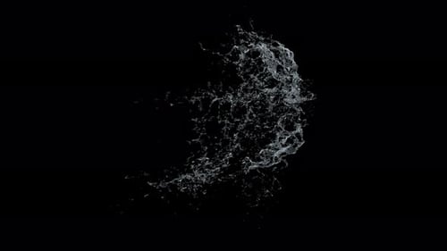 Dynamic Water Splash Transition Element with Alpha Channel