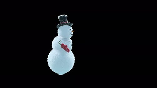 56 Snowman Dancing 4K