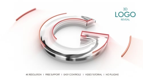 Glossy 3D Logo Reveal with Clean 2D Transformation