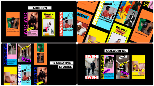 Dynamic Fashion Sale Vertical Stories with Bold Typography