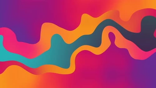 Vibrant Abstract Fluid Waves Gradient Motion Background
