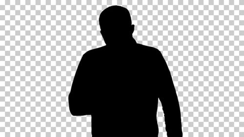 Silhouette man Alpha Channel.