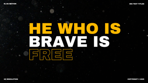 Dynamic Bold Text Animation Titles