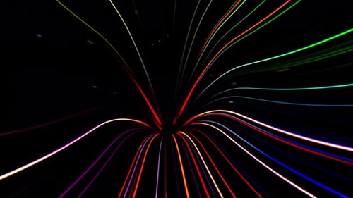 Abstract Colorful Light Speed Tunnel Animation