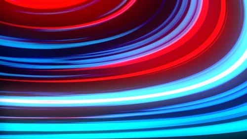 Dynamic Glowing Neon Light Trails Abstract Loop Background