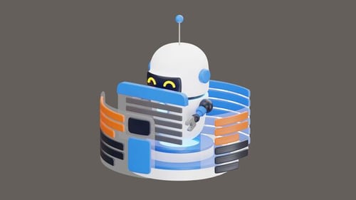 3D Animation of AI Robots in Training & Learning