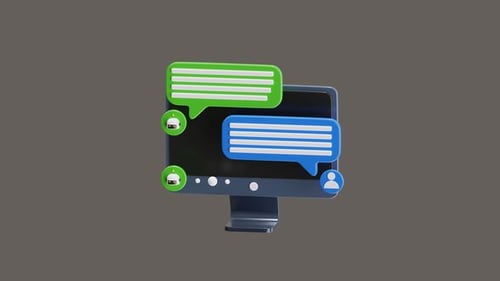 3D Animation of Chat GPT AI Dialogue Partner