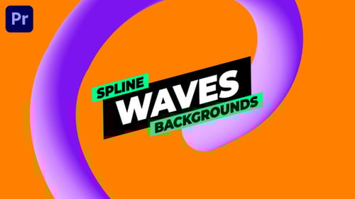 Dynamic Fluid Spline Wave Abstract Backgrounds