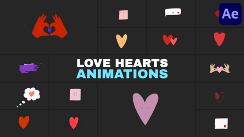Animaciones de corazones de amor | After Effects