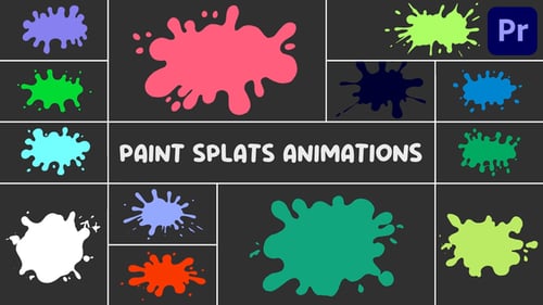 Paint Splats Animations for Premiere Pro