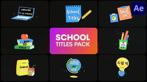 School Titles Pack for After Effects