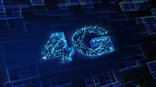 Futuristic 4G Network Text Reveal Animation