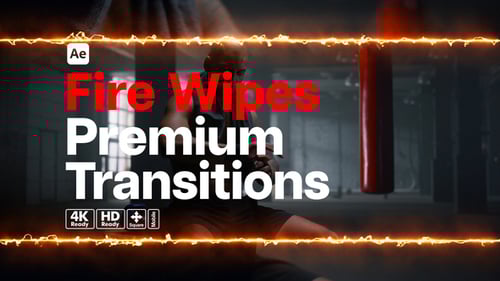 Dynamic Fire Wipe Video Transitions