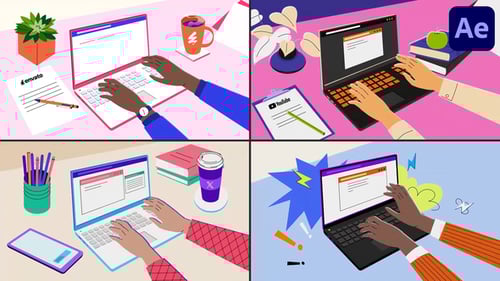 Typing Hands Explainer for After Effects