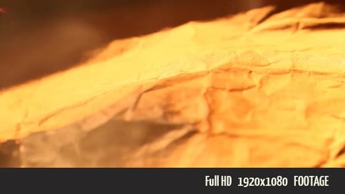 Abstract Wrinkled Brown Paper with Smoke Background