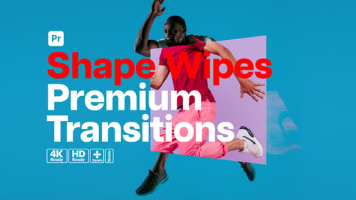 Premium Transitions Shape Wipes for Premiere Pro - Dynamic Geometric Transition Effects Pack