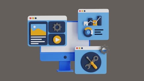 Animation 3D de l'analyse du référencement avec Data Insights