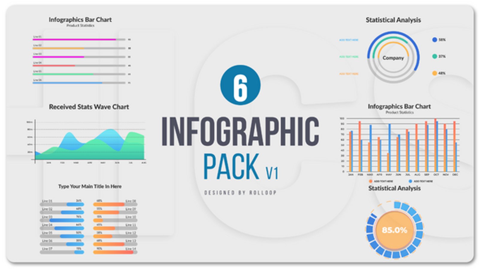 Modern Infographic Charts for Data Analysis and Business Presentations ...