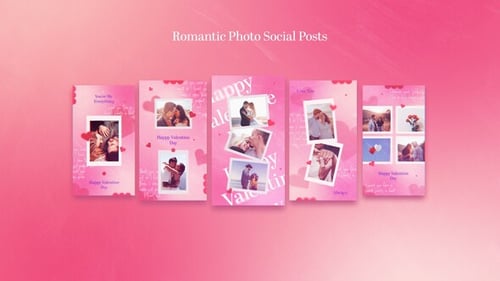 Publicaciones sociales de fotos románticas Mogrt