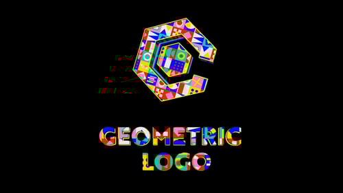 Logo geométrico con forma de bucle