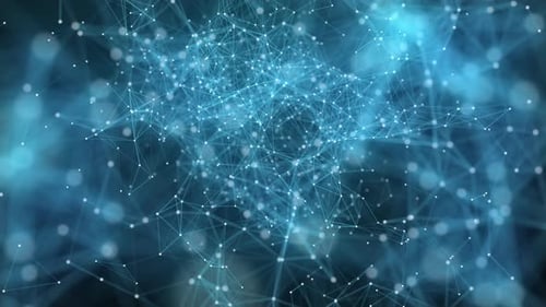 Futuristic Network Data Points Reveal Animation