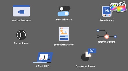 Animated Flat Design Digital Marketing Icons Pack