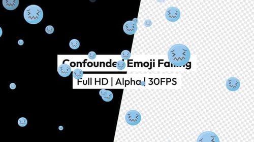 Stressed Emoji Icons Falling Animation