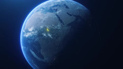 Global Map Zoom In with Country Highlight Animation