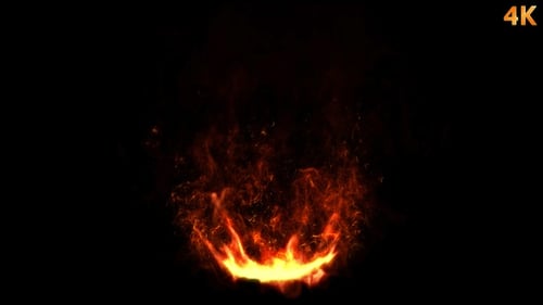 Dynamic Abstract Fire Ring Loop Effect
