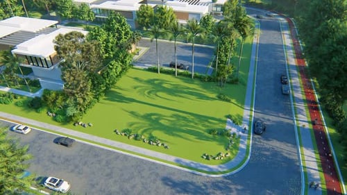Moderne grüne Stadt