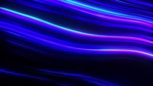 Abstract Neon Light Trails Wavy Flowing Background Animation