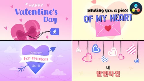 Valentines Typography for DaVinci Resolve