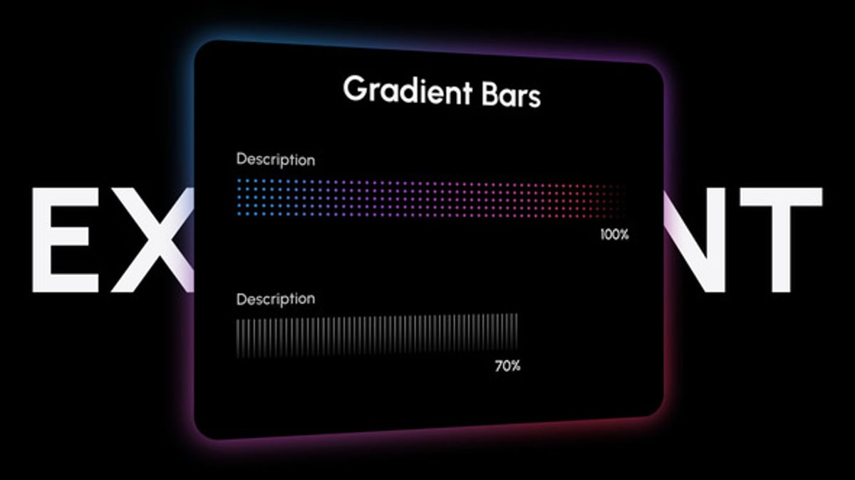 Gradient Bars, Infographics ft. progress bar & dots - Envato