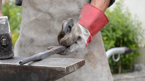 Blacksmith Working With Steel