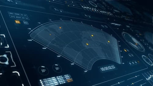 Futuristic Data Display Heads-Up Display Animation