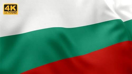 Realistic Waving Bulgaria Flag Loop