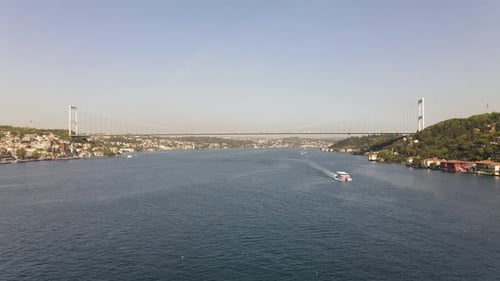 Drohne aus der Luft erschossen Bosporus Istanbul
