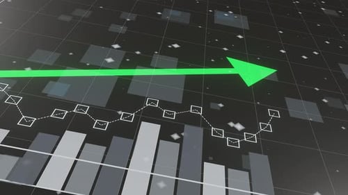 Stock market animated graphic. Stock price chart.