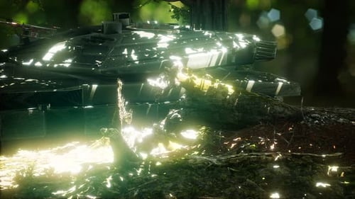 Old Rusty Tank in the Forest