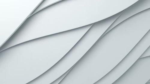 Flowing Abstract White Wavy Layers Background Loop