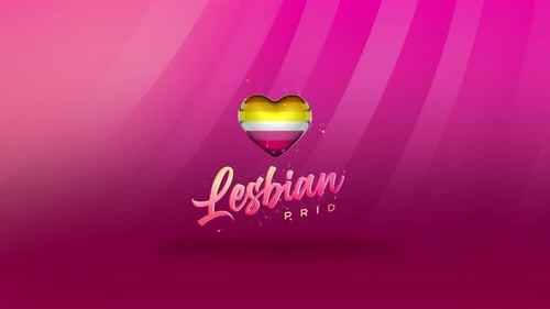 Lesbian Pride Heart Reveal Animation