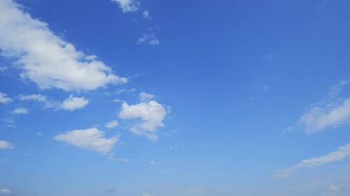 Vibrant blue sky with cloud on a cloudy day time lapse.